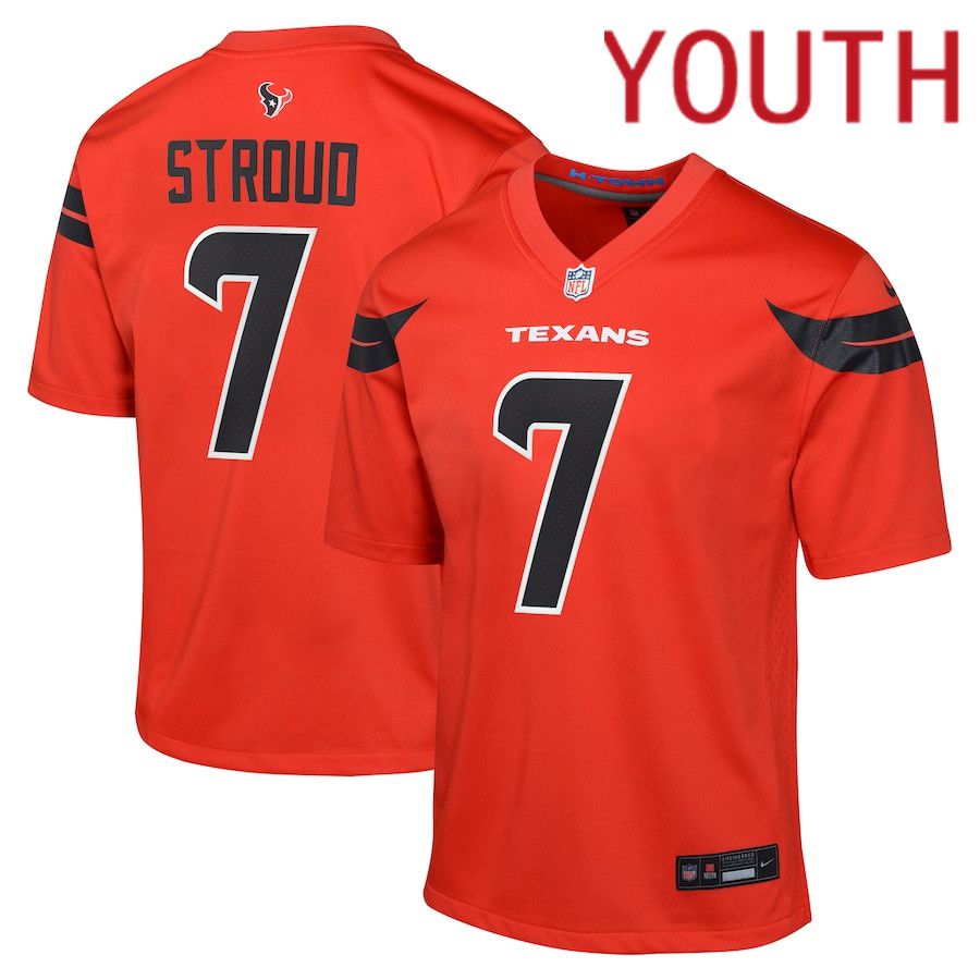 Youth Houston Texans #7 C.J. Stroud Nike Red Alternate Game NFL Jersey->->Youth Jersey